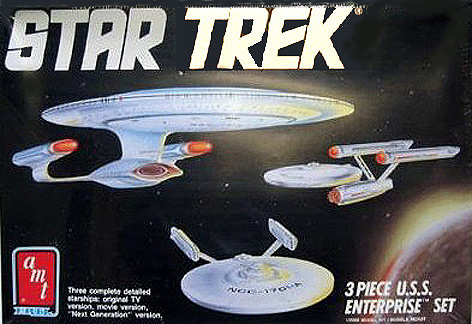 Original 1988 "Star Trek" 3 Piece "Enterprise" Kit (AMT Ertl)
