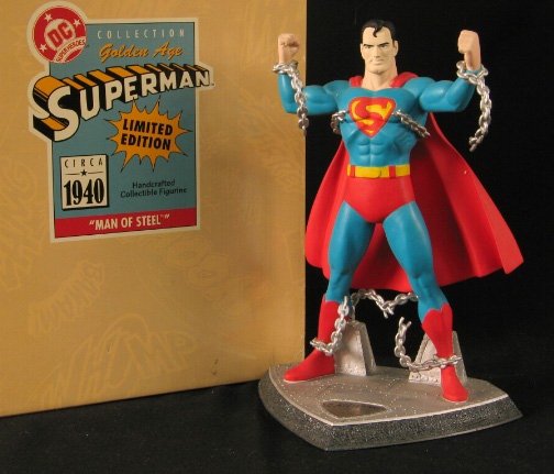 GOLDEN AGE 1940 Superman "Man of Steel" Statue (Hallmark)